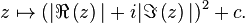  z \mapsto (|\Re \left(z\right)|+i|\Im \left(z\right)|)^2 + c.