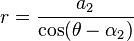 r=\frac{a_2}{\cos (\theta-\alpha_2)}