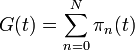 G(t) = \sum_{n=0}^N \pi_n(t) 