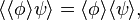 
\langle \langle \phi \rangle \psi \rangle = \langle \phi \rangle \langle \psi \rangle, \,
