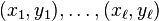 (x_1, y_1), \ldots, (x_{\ell}, y_{\ell})