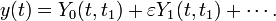 y(t) = Y_0(t,t_1) + \varepsilon Y_1(t,t_1) + \cdots.