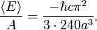 \frac{\langle E \rangle}{A} = 
\frac {-\hbar c \pi^{2}}{3 \cdot 240 a^{3}}.