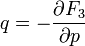 q = - \frac{\partial F_3}{\partial p} \,\!