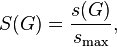 S(G) = \frac{s(G)}{s_\max},