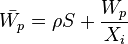 \bar{W_{p}}=\rho S+\frac{W_{p}}{X_{i}}