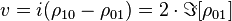 v = i(\rho_{10} - \rho_{01}) = 2 \cdot \Im[\rho_{01}]