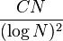 \frac{CN}{(\log N)^2}