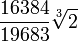 \frac{16384}{19683} \sqrt[3]{2}