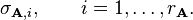  \sigma_{\mathbf{A},i}, \qquad i = 1, \ldots, r_\mathbf{A}. 