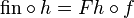 \mathrm{fin}\circ h = Fh \circ f