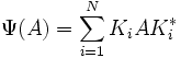 \Psi (A) = \sum_{i = 1}^N K_i A K_i^*