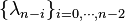 \{\lambda_{n-i}\}_{i=0,\cdots,n-2}