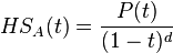 HS_A(t)=\frac{P(t)}{(1-t)^d}