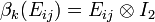 \beta_k (E_{ij}) = E_{ij} \otimes I_2