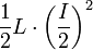 \frac{1}{2}L\cdot \left(\frac{I}{2}\right)^2