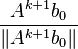 \frac{A^{k+1}b_{0}}{\|A^{k+1}b_{0}\|}