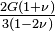 \tfrac{2G(1+\nu)}{3(1-2\nu)}