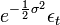 e^{-\frac {1} {2} \sigma^2} \epsilon_t