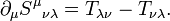 \partial _{\mu }{S^{\mu }}_{\nu \lambda }=T_{\lambda \nu }-T_{\nu \lambda }.