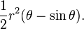 \frac{1}{2} r^2 (\theta - \sin{\theta}).