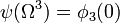 \psi(\Omega^3) = \phi_3(0)