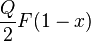 \frac{Q} {2} F(1-x)