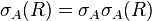 \sigma_{A}(R)=\sigma_{A}\sigma_{A}(R)\,\!