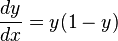 \frac{dy}{dx} = y(1-y) 