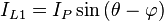 I_{L1}=I_P\sin\left(\theta-\varphi\right)