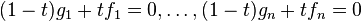 (1-t)g_1+t f_1=0, \ldots, (1-t)g_n+t f_n=0