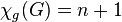 \chi_g(G) = n+1