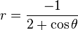 r=\frac{-1}{2+\cos \theta}