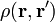 \rho(\mathbf{r},\mathbf{r}^\prime)