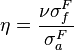  \eta = \frac{\nu \sigma_f^F}{\sigma_a^F} 