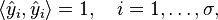 \langle\hat y_i,\hat y_i\rangle=1,\quad i=1,\dots,\sigma,