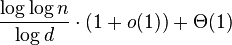 \frac{\log \log n}{\log d}\cdot(1+o(1))+\Theta(1)