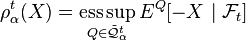 \rho_{\alpha}^t(X) = \operatorname*{ess\sup}_{Q \in \tilde{\mathcal{Q}}_{\alpha}^t} E^Q[-X\mid\mathcal{F}_t]