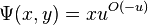 \Psi(x,y)=xu^{O(-u)}