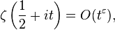 \zeta\left(\frac{1}{2} + it\right) = O(t^\varepsilon),