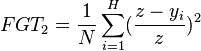 FGT_2=\frac {1} {N} \sum_{i=1}^H (\frac {z-y_i} {z})^2 