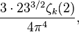 \frac{3 \cdot23^{3/2}\zeta_k(2)}{4\pi^4},