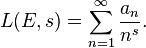 L(E, s) = \sum_{n=1}^\infty \frac{a_n}{n^s}.