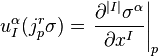 u^{\alpha}_{I}(j^{r}_{p}\sigma) = \left.\frac{\partial^{|I|} \sigma^{\alpha}}{\partial x^{I}}\right|_{p}