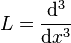 L = \frac{\mathrm{d}^{3} }{\mathrm{d} x^{3}}