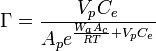 \Gamma=\frac{V_pC_e}{A_pe^{\frac{W_aA_c}{RT}+V_pC_e}}