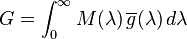 G= \int_0^\infty M(\lambda)\,\overline{g}(\lambda)\,d\lambda