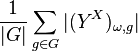 \frac{1}{|G|} \sum_{g\in G} |(Y^X)_{\omega,g}|