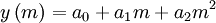 y\left( m \right) = a_0  + a_1 m + a_2 m^2