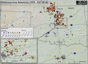 Map of earthquakes greater than 3.0 magnitude